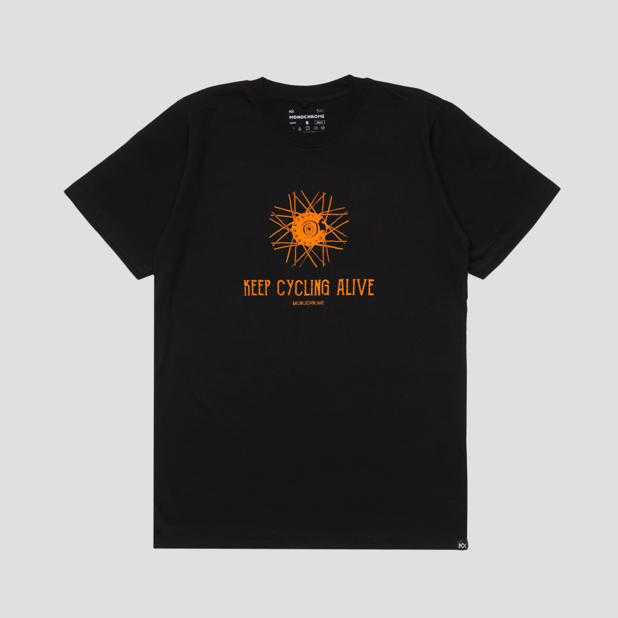 Kaos Sepeda Hitam Keep Cycling Alive